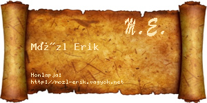 Mözl Erik névjegykártya