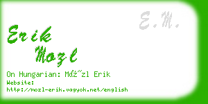 erik mozl business card